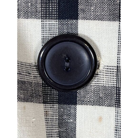 Vintage Plaid Jacket 10 Black Old Money Preppy Classic Neutral Festive Retro 80s - Picture 13 of 13